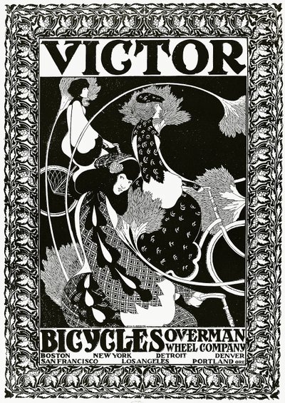 Poster Advertising Victor Bicycles by William Bradley